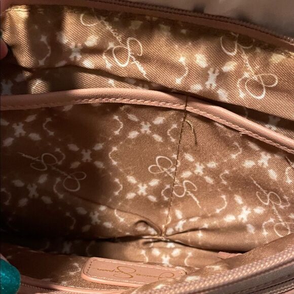 Jessica Simpson Blush Pink Floral Crossbody Bag zippered bag - Picture 6 of 6